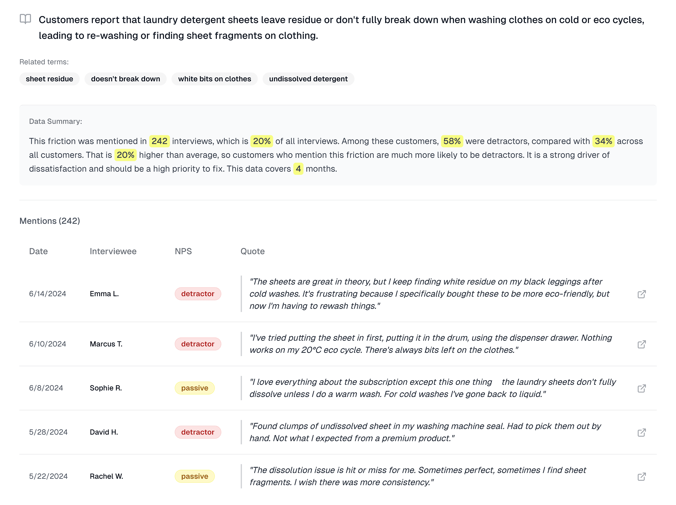 Click any row. Read every quote.