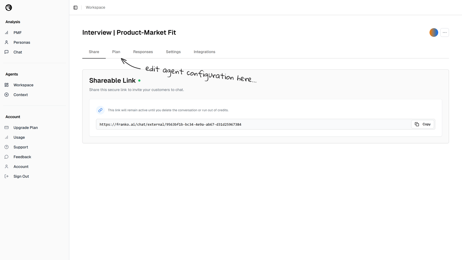 Step 3: Get shareable link